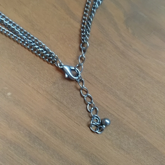 Vintage faux turquoise pendant necklace - Picture 3 of 5